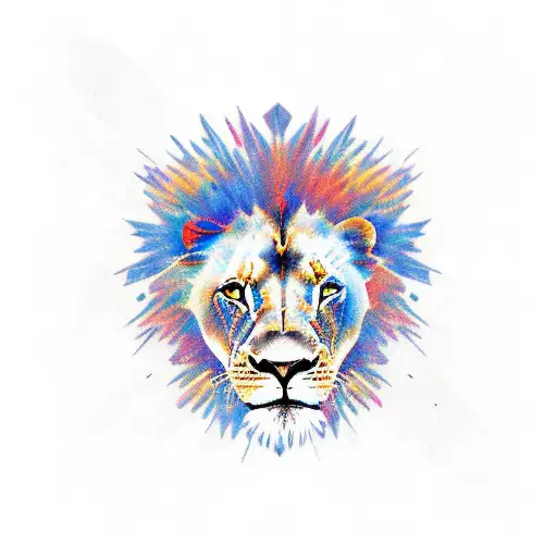 A Lion Playing A Guitar In Outer Space