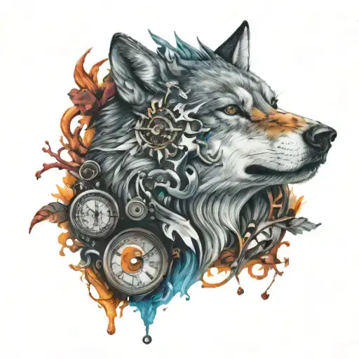 Time And Wolf Face