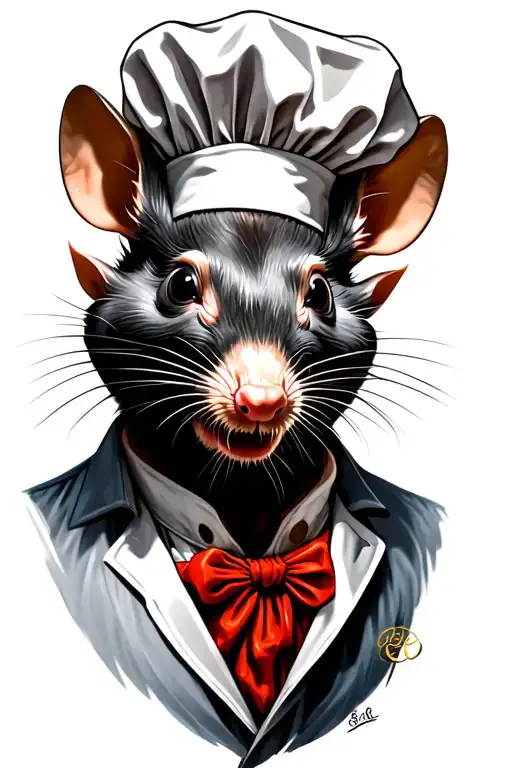Evil Rat Chef Culinary Vagies Realism Style