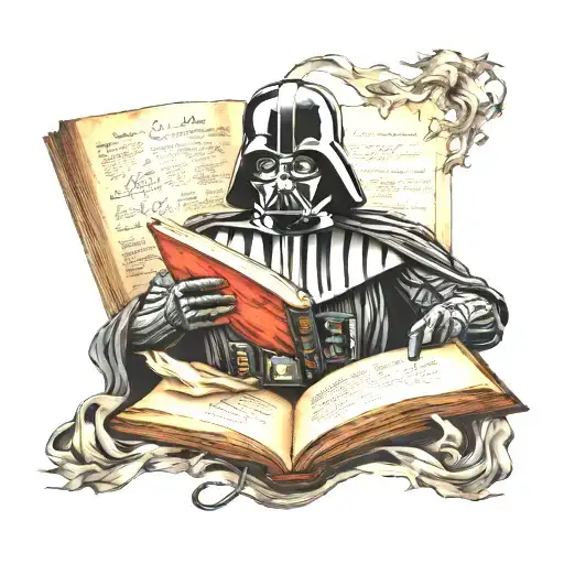Darth Vader Full Body Holding Open Book