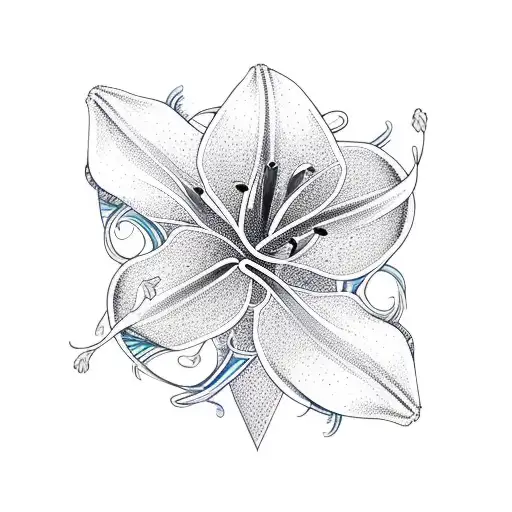 Multiple Lily Running Down In A Straight Line