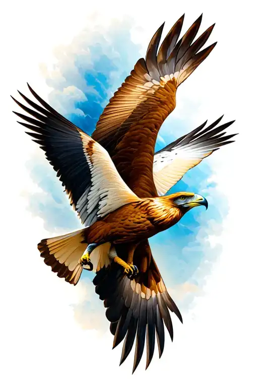 Hawk And Dove Flying Together