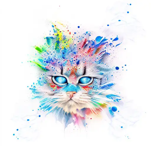 Blue Water Colour Splash