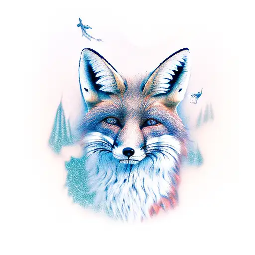 A Realistic Depiction Of A Fox In A Wonderland-themed Setting