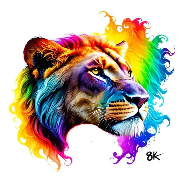Rainbow Lioness