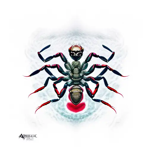 Aestehetic Scorpion With Blood