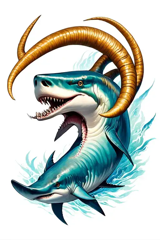 Capricorn With Virgo And Shark