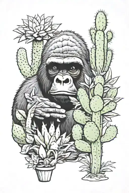 Cactus And Gorilla