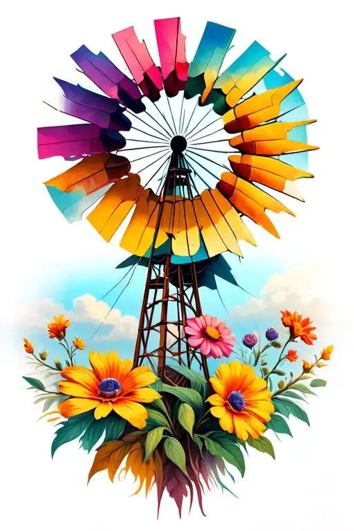 Windmill Desert Flowers