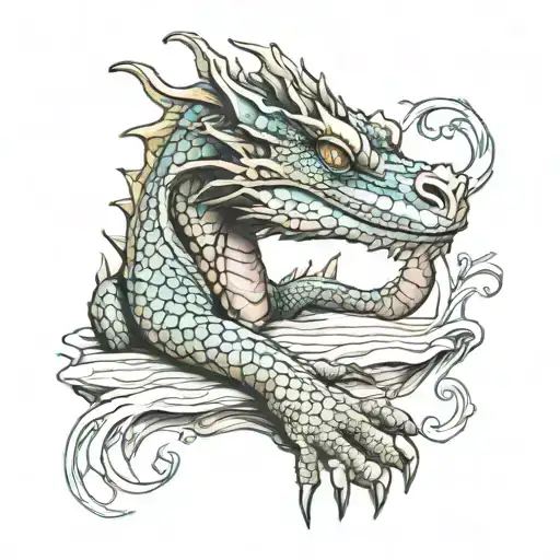 Water Dragon Resting