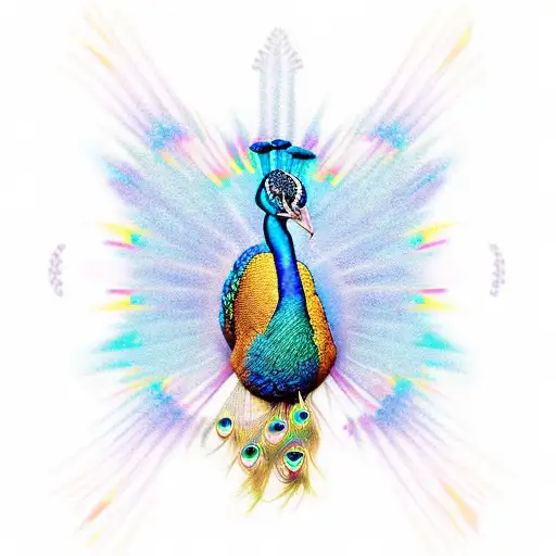 Peacock With African American And Rainbow Pride Colors