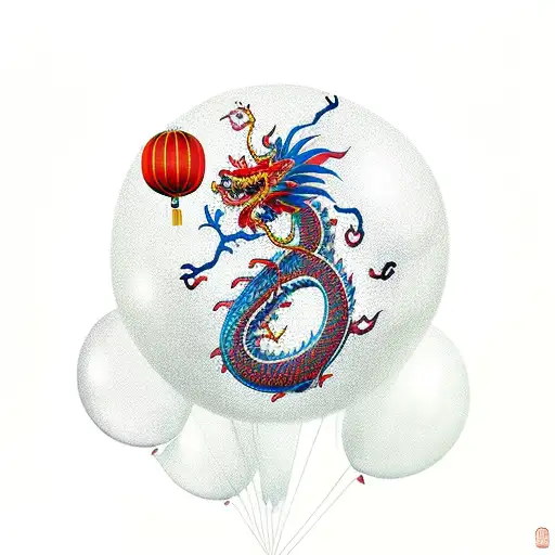 Chinese Dragon In Balloons