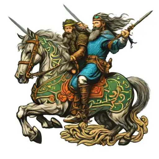 Braveheart Celtic Warrior Riding William Morris Nouveau William Wallace