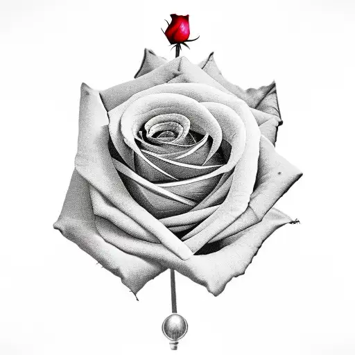 A Crown That Unveils A Red Rose In Which 2 Names Are Written As A Memory