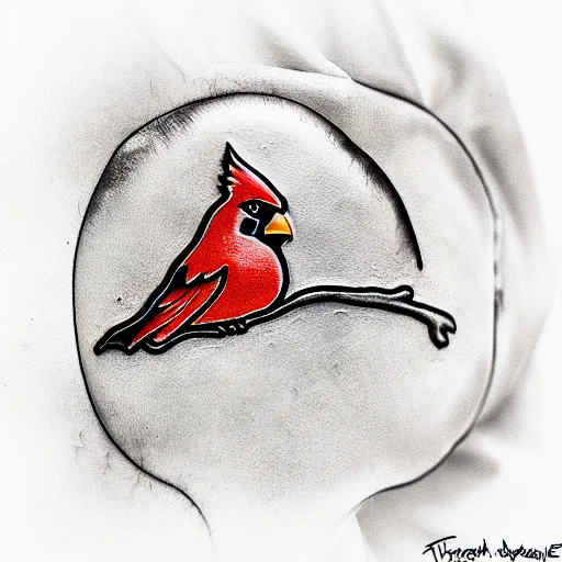 Cardinal Perched On A Buffalo Nickel