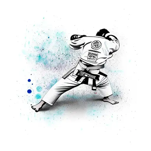 Judo Fighter Abstract