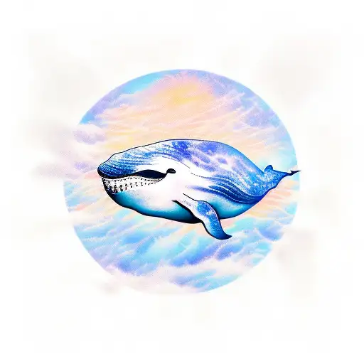 Whale Flying In Space