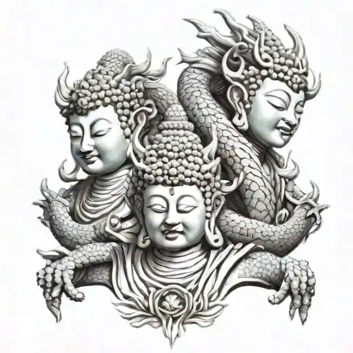 Three-headed Dragon Spaceman Buddha