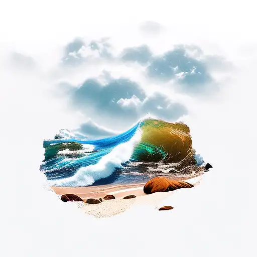 Landscape Beach With Waves