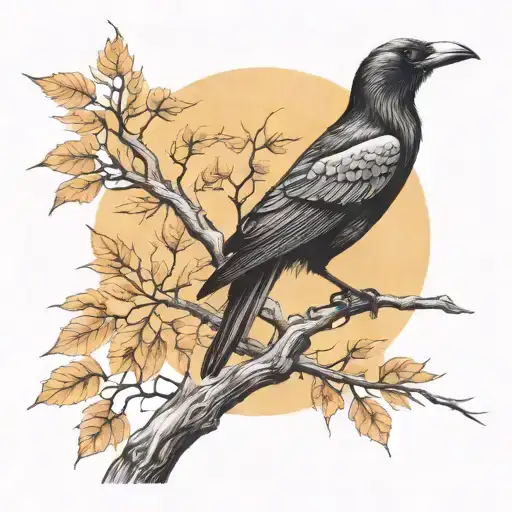 Crow Moon Tree Branch