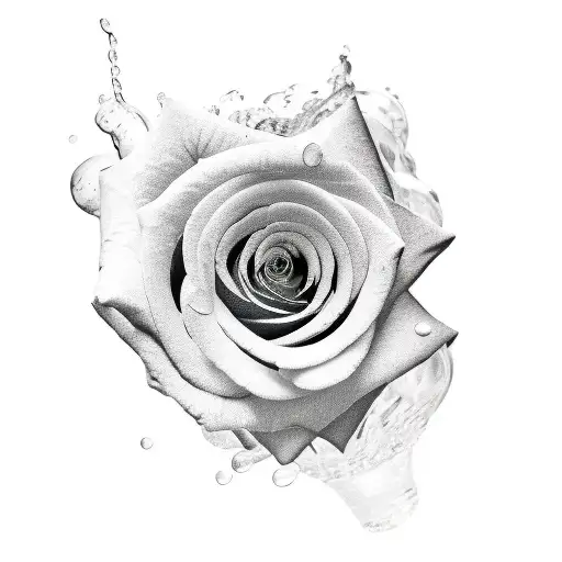 Rose And A Bottle Of Wine