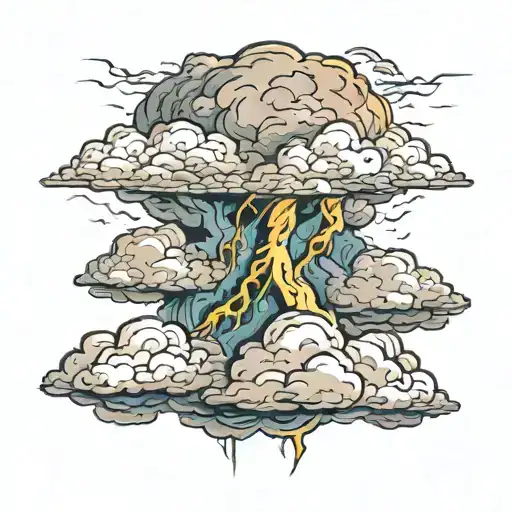 Storm Cloud Storm With Lightning