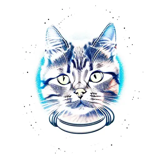 Cat With Universe Silhouette