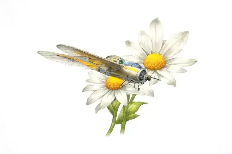 Lockheed Vega 5B With A Daisy Flower