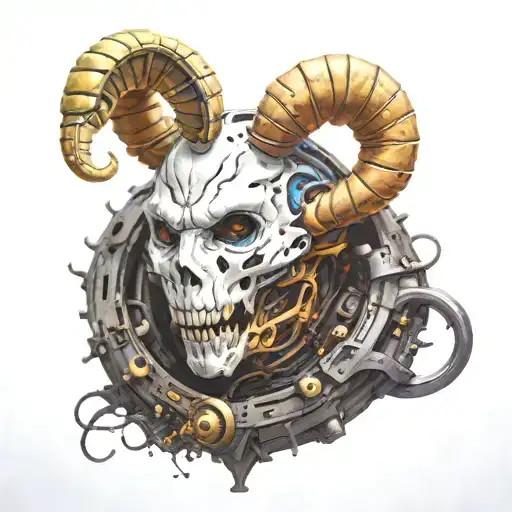 Horned Ghost Coming Out Of Shell Cyberpunk