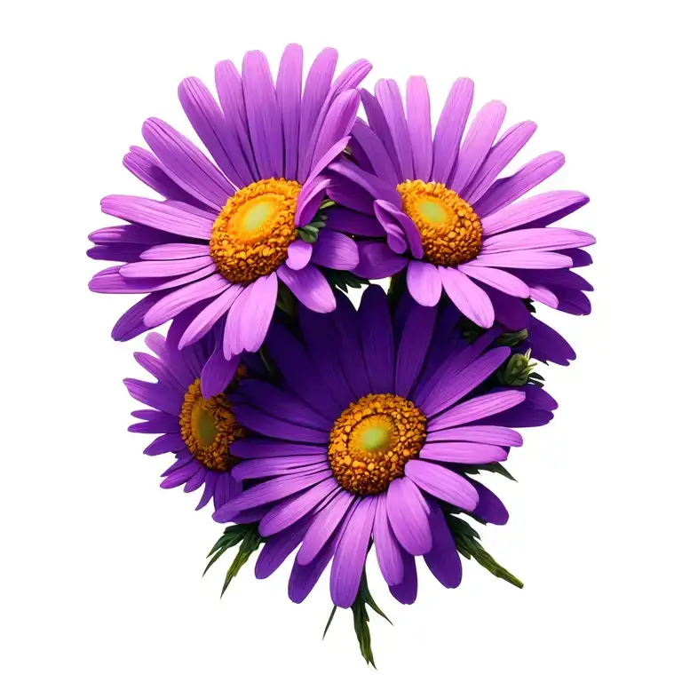 Three Daisies With Stems Tied Together