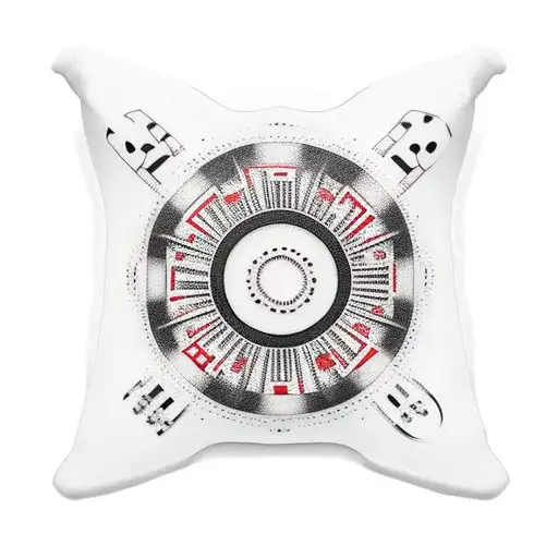 Circle Arm Band Black Red