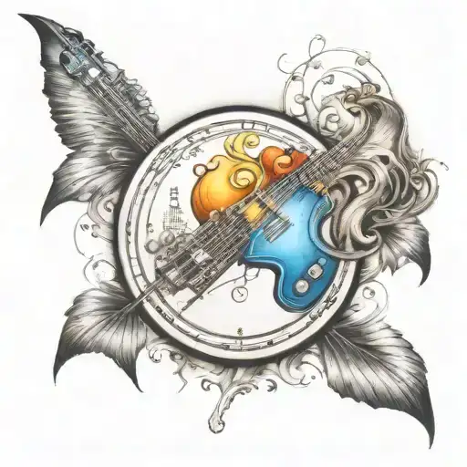 Bass Guitar And Music