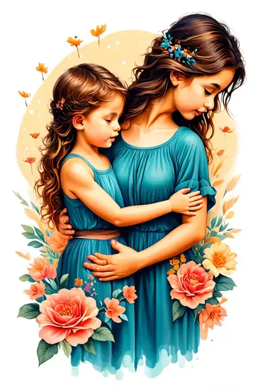 Mom On Son Holding Hands