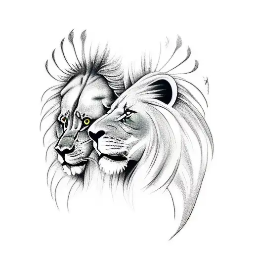 Lion And Eagle Tattoo For Arm