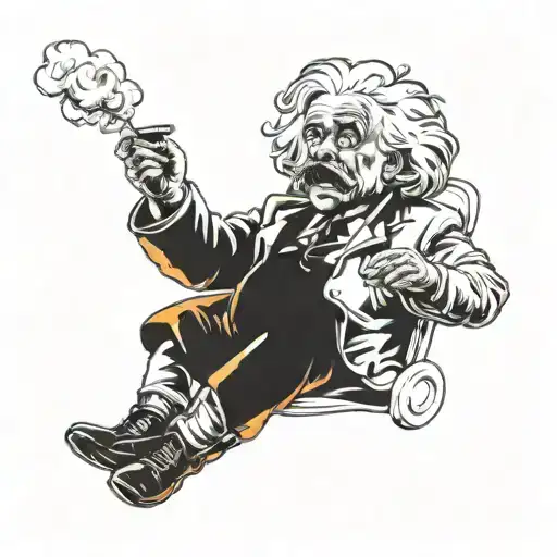 Einstein Smokes In Space