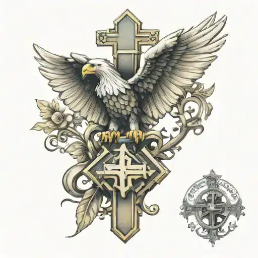 Polish Eagle And Crucifix