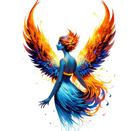 Phoenix Back Female Woman