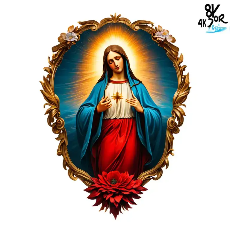 Virgin Mary Surrounded