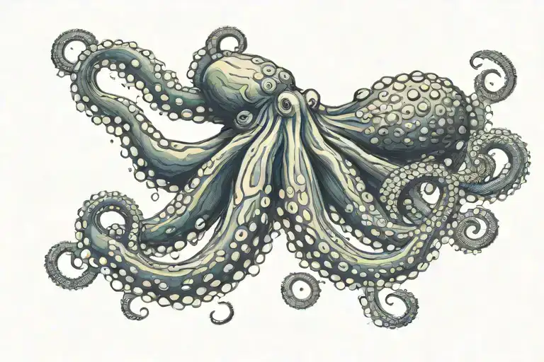 Octopus Spelling Out The Word Oxnard