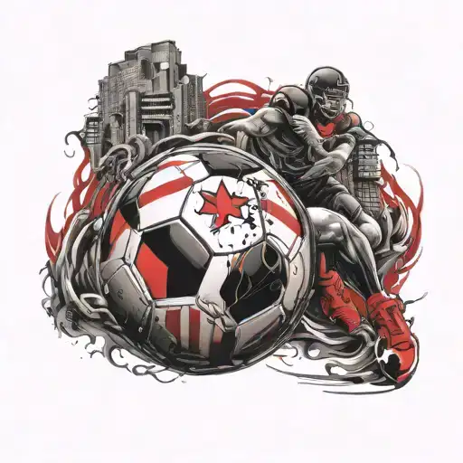 Red And Black Football Theme