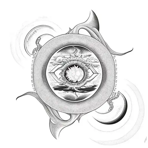 Ouroboros With Sun Inside