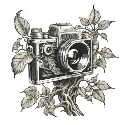A Film Camera Transforming Into A Tree