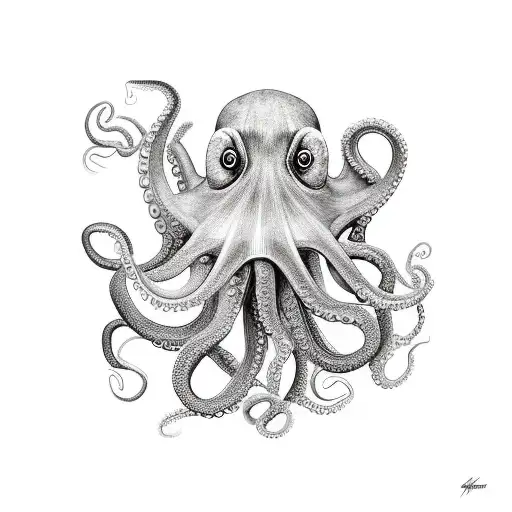 Octopus Wrapped Around Shoulder