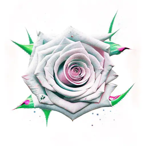 Rose And Thorns With Galaxy