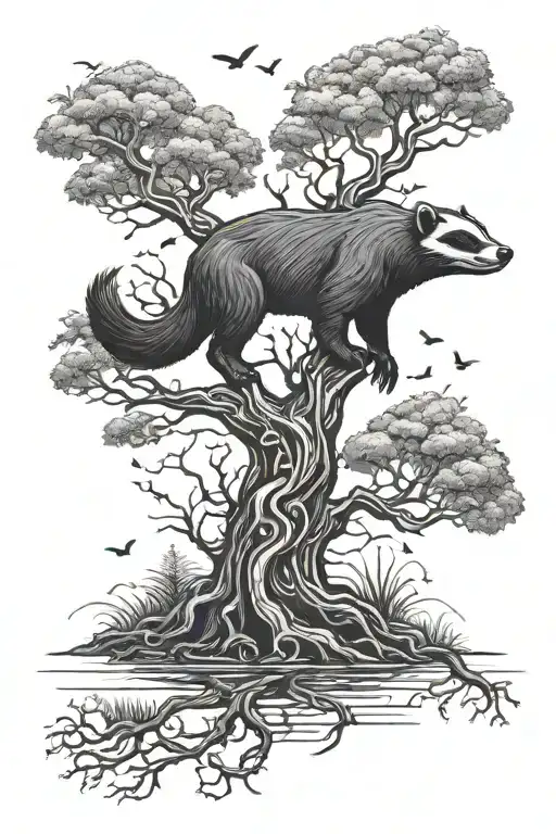 Tree Of Life Out Of A Honey Badger