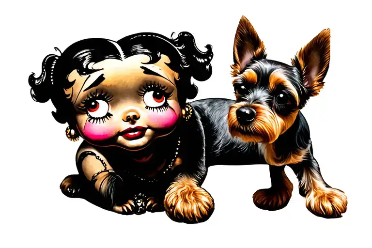 Black Betty Boop And Her Dog