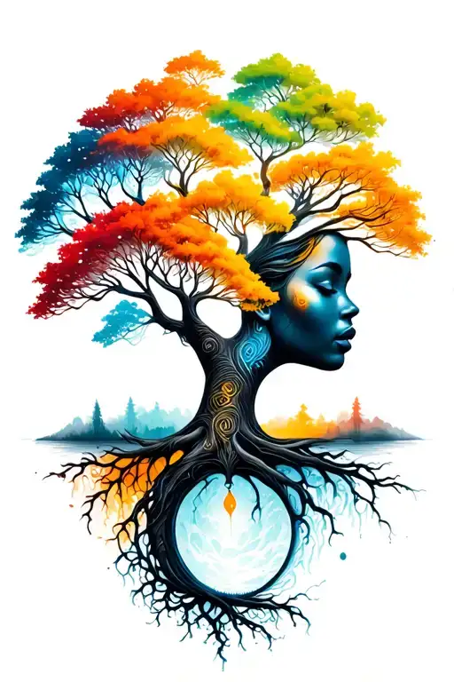 Tree Of Life Black Women Full Body