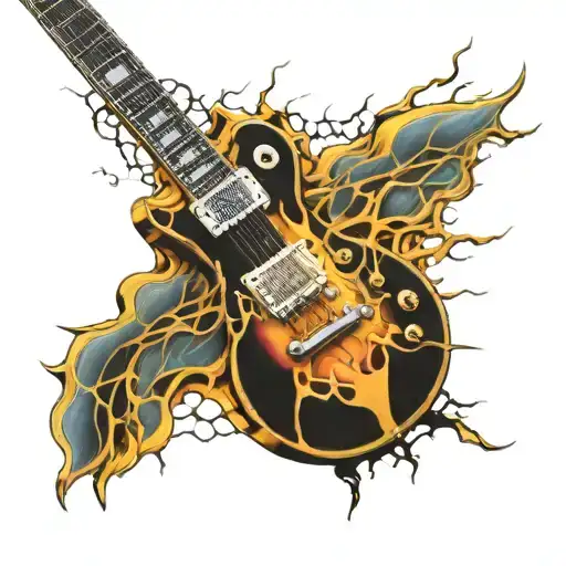 Les Paul Guitar With Lightning Strings