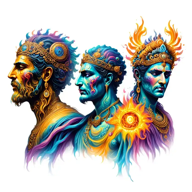 Five Dmt Gods Looking Forward