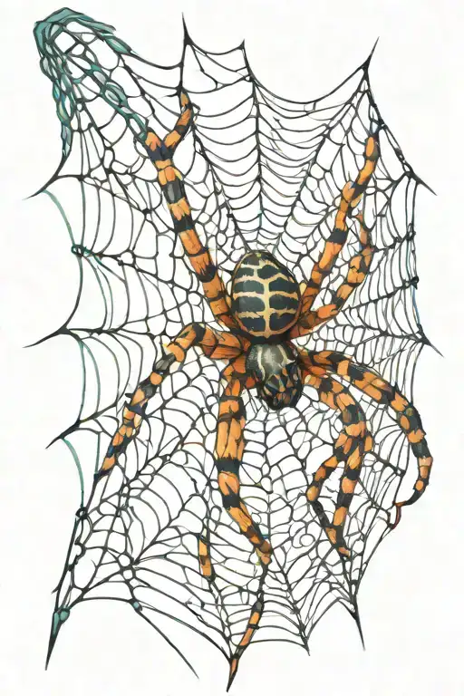 Spider Weaving A Web